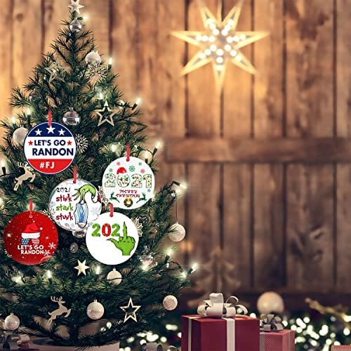 2021 Božić Ornament, 2kom Božić privjesci Božić Tree viseći ukrasi,komemorativni Ornament, Kreativni veliki