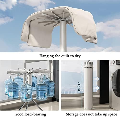 Ziaerkor stalak za sušenje odjeće za stativ sklopivi unutarnji prijenosni, stalak za sušenje rublja za odjeću