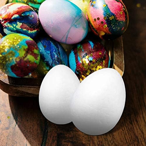 Nuobesty 20pcs Foam Uskršnja jaja Bijela zanatska jaja DIY CRAFT jaja igračke Modeliranje u obliku pjene