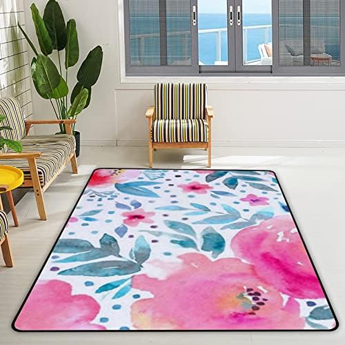 Crpning Indoor tepih Play Mat akvarel cvjetni za dnevni boravak Spavaća soba Obrazovni vrtić Pod Podnevne