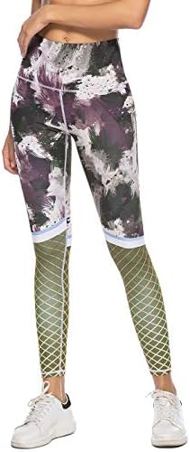 Mint Lilac ženska vježba za žene s vilama od tiskane joge Atletske hlače