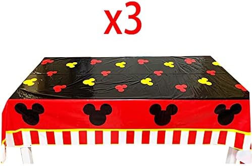 METIXOZE 3pcs miš stolnjak Mouse stolnjak Mickey rođendan dekoracije miš rođendansku zabavu Supplies 51.2& # 34; x 86.6& # 34;