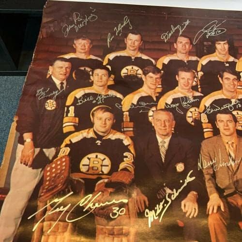 1969-70 Stanley Cup Champion Boston Bruins Team potpisao je veliko 21x36 photo JSA COA - AUTOGREG NHL Photos