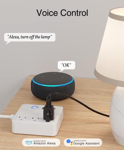 Ghome Smart Plug Power Strip, WiFi zaštita od prenapona radi sa Alexa Google Home, pametne utičnice sa 3