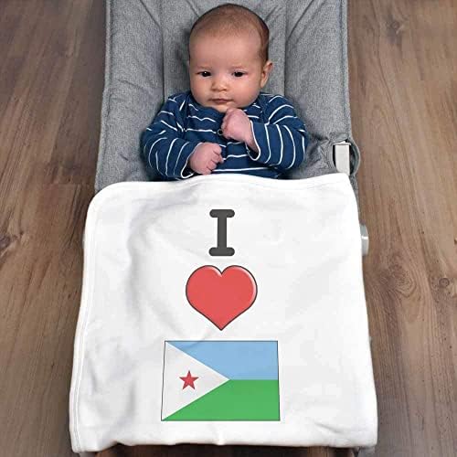 Azeeda 'Volim Džibouti' Pamuk Baby pokrivač / šal