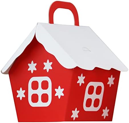 DEFLERS Božić Kraft Poklon kutija u obliku kuće poklon kutije Ornament Cookie kutija Sweet paket kutija