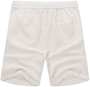 COOFANDY muške lanene kratke hlače za povremeni elastični struk ljetne kratke hlače za plažu